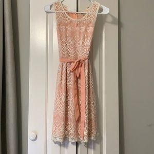 Peach Lace Dress